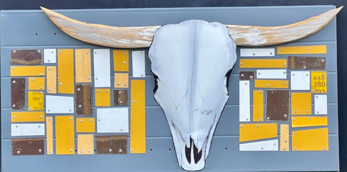 Lemon with Cow Skull 36" x 18" $700