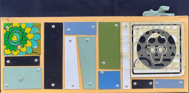 Floral with Specks on Lemon 17" x 7" $275