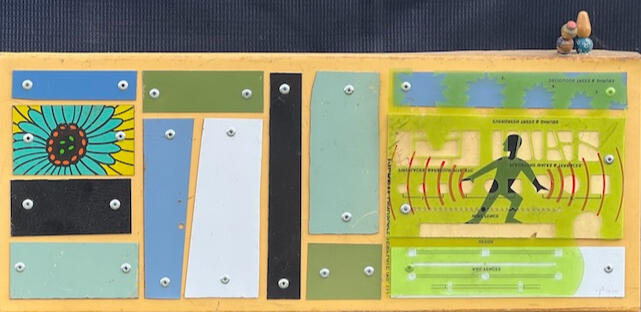 Floral in Motion on Lemon 17" x 7" $275